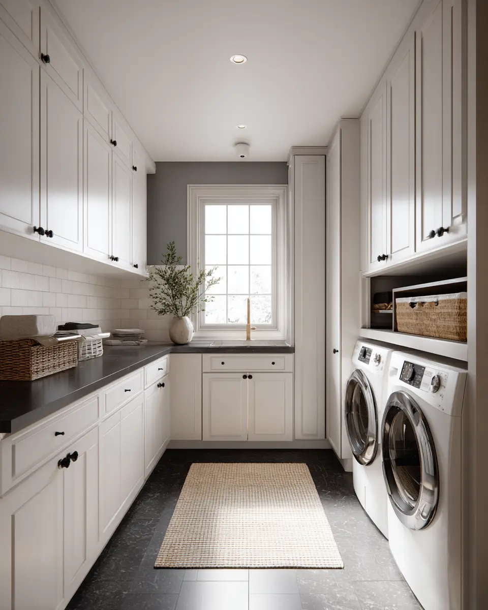 Neutral Art Deco Laundry Room Decor Ideas