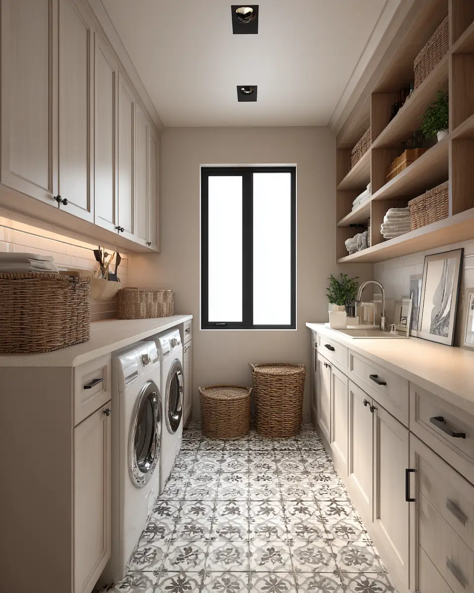 Neutral Art Deco Laundry Room Decor Ideas