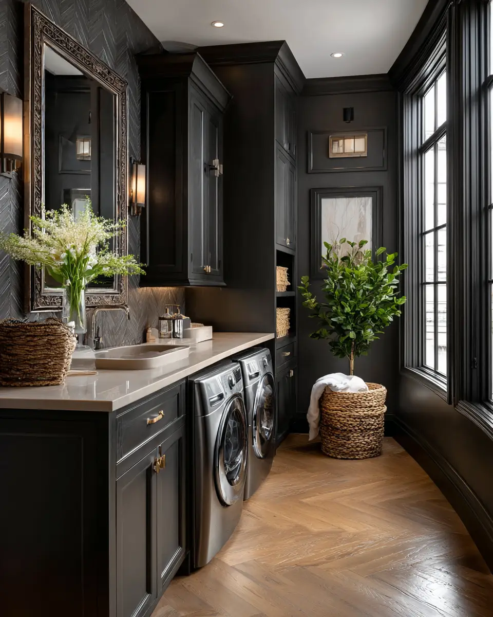 Neutral Art Deco Laundry Room Decor Ideas