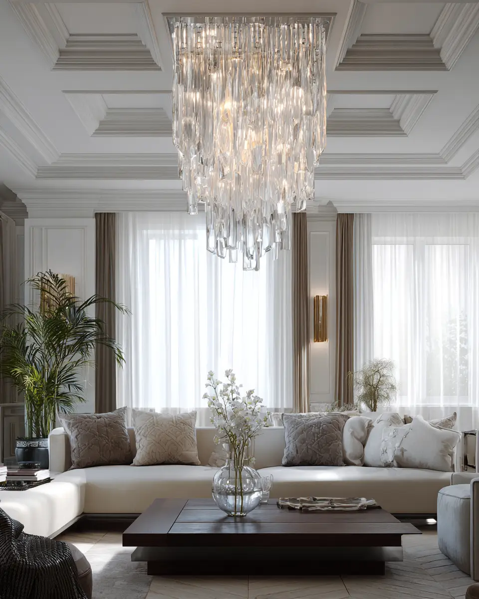 Neutral Art Deco Living Room Decor Ideas