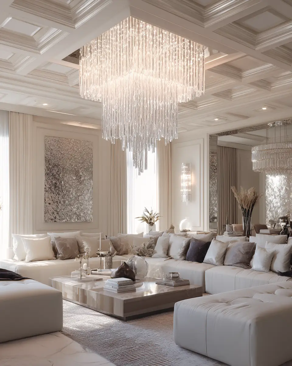 Neutral Art Deco Living Room Decor Ideas