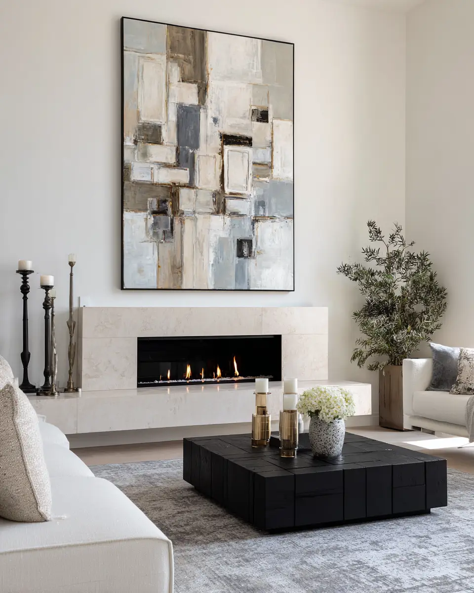 Neutral Art Deco Living Room Decor Ideas