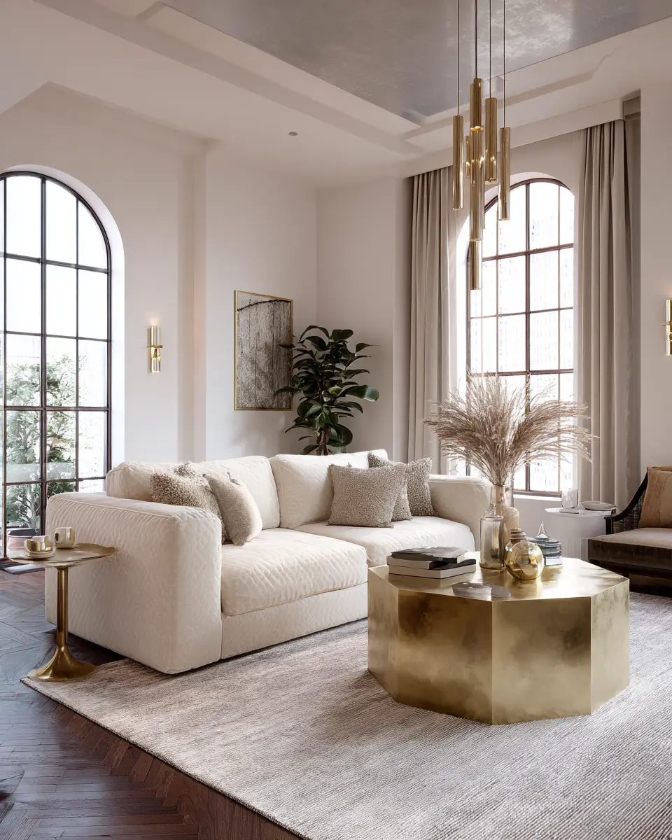Neutral Art Deco Living Room Decor Ideas