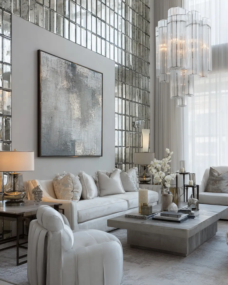 Neutral Art Deco Living Room Decor Ideas