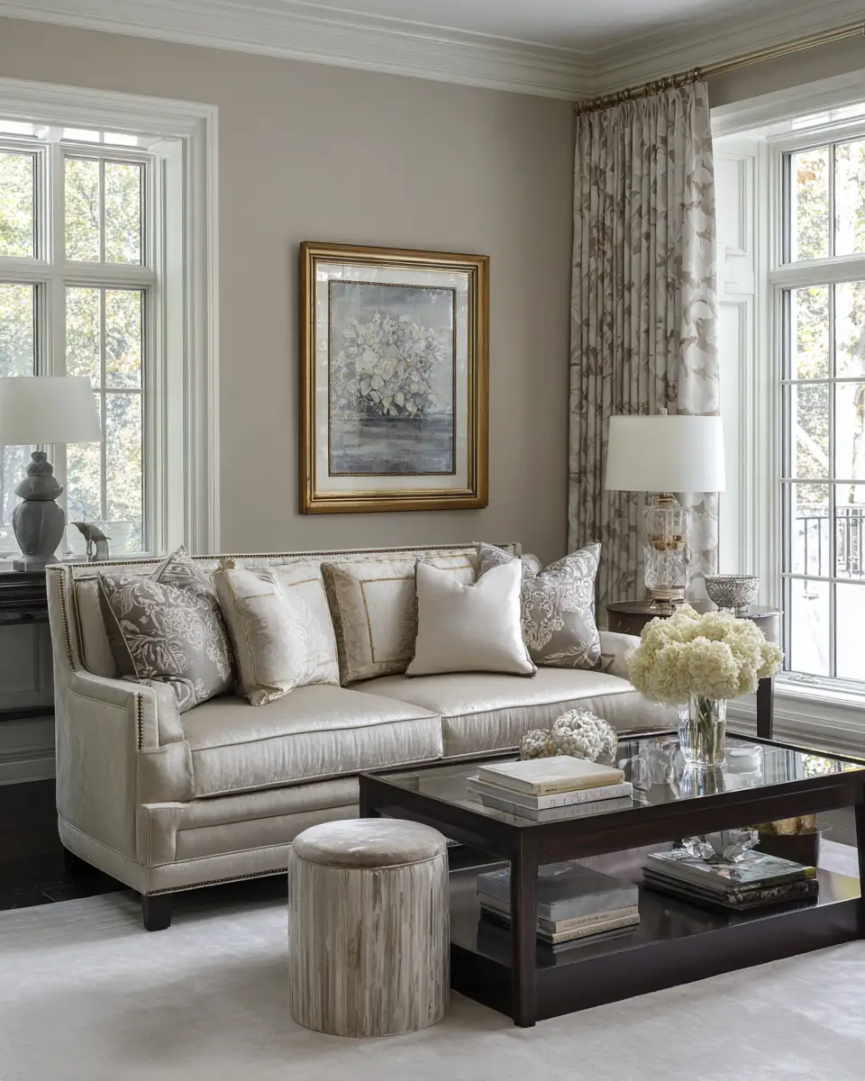 Neutral Art Deco Living Room Decor Ideas