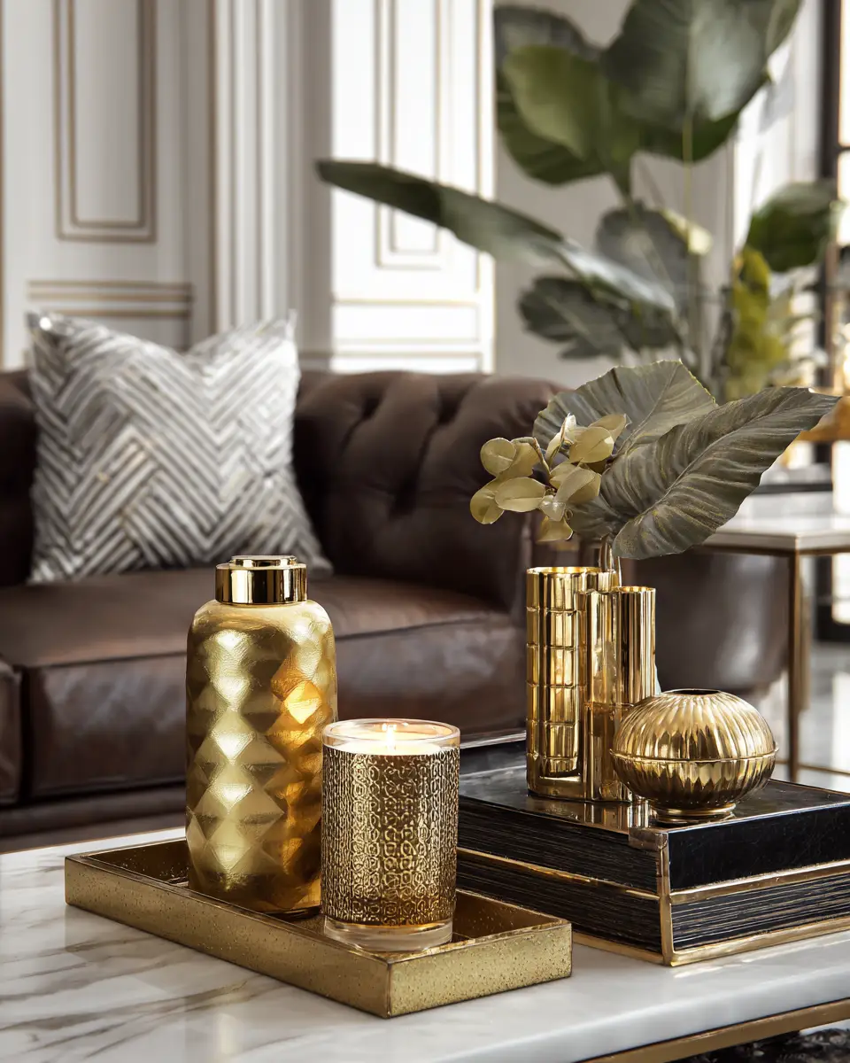 Neutral Art Deco Living Room Decor Ideas