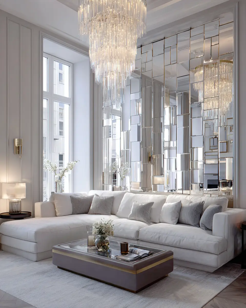 Neutral Art Deco Living Room Decor Ideas