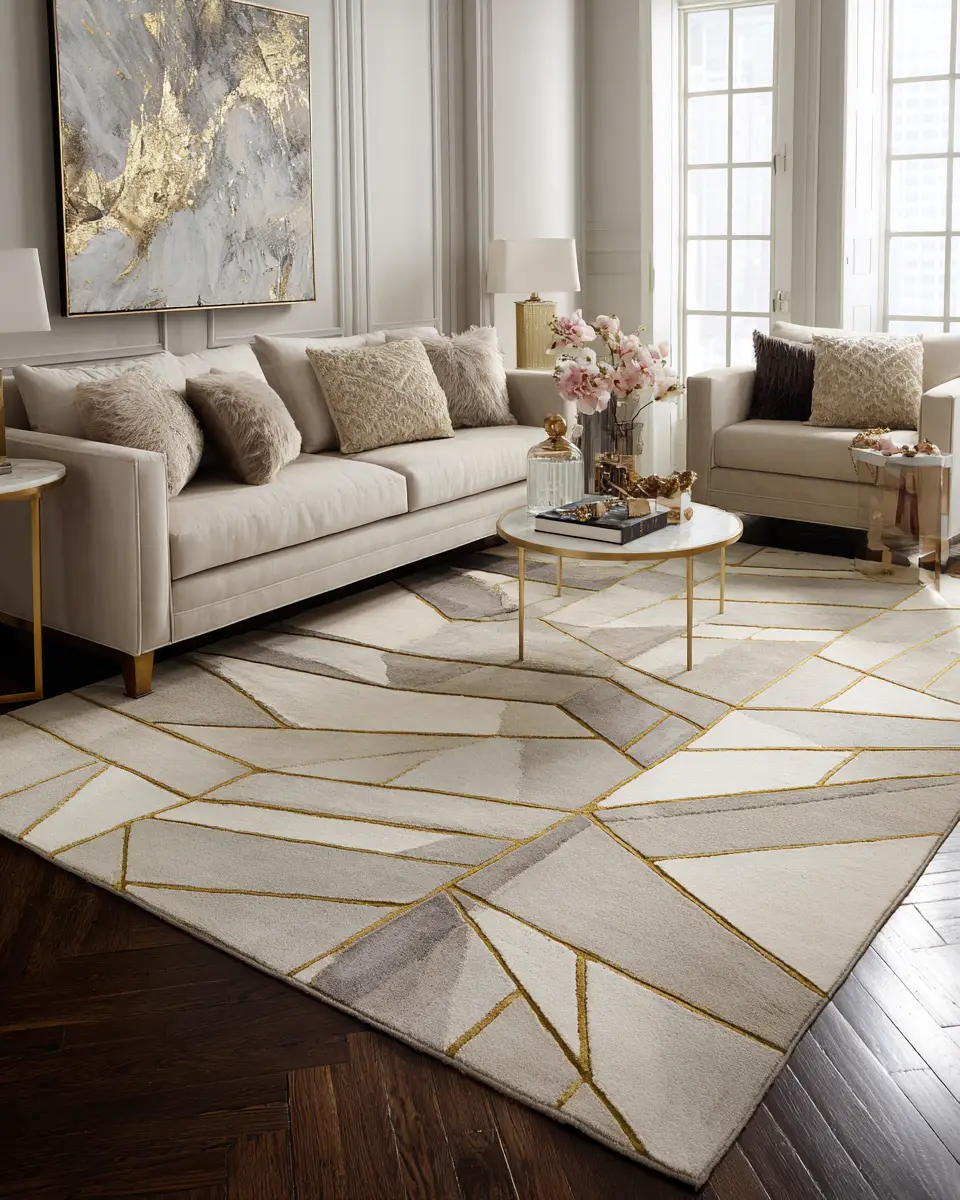 Neutral Art Deco Living Room Decor Ideas