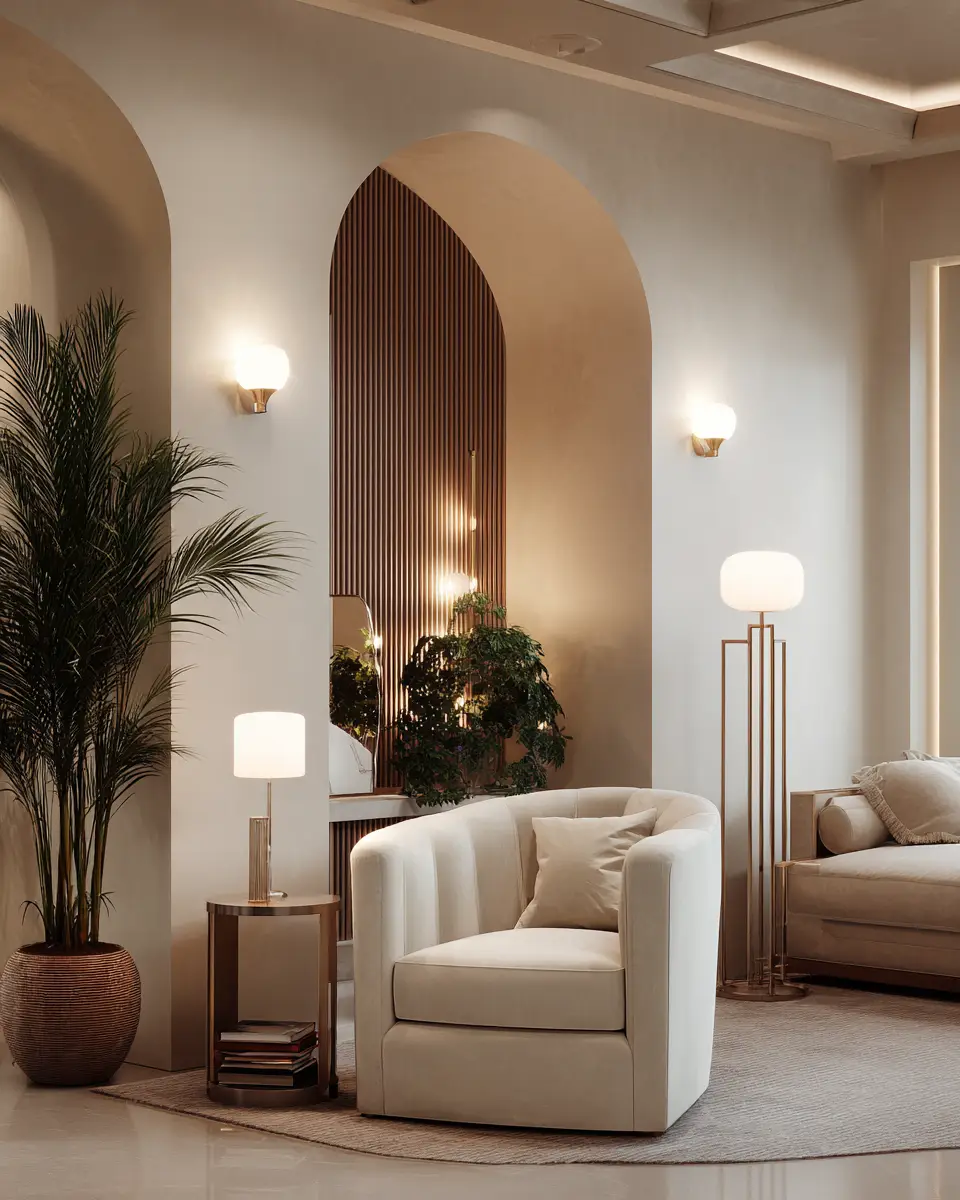 Neutral Art Deco Living Room Decor Ideas