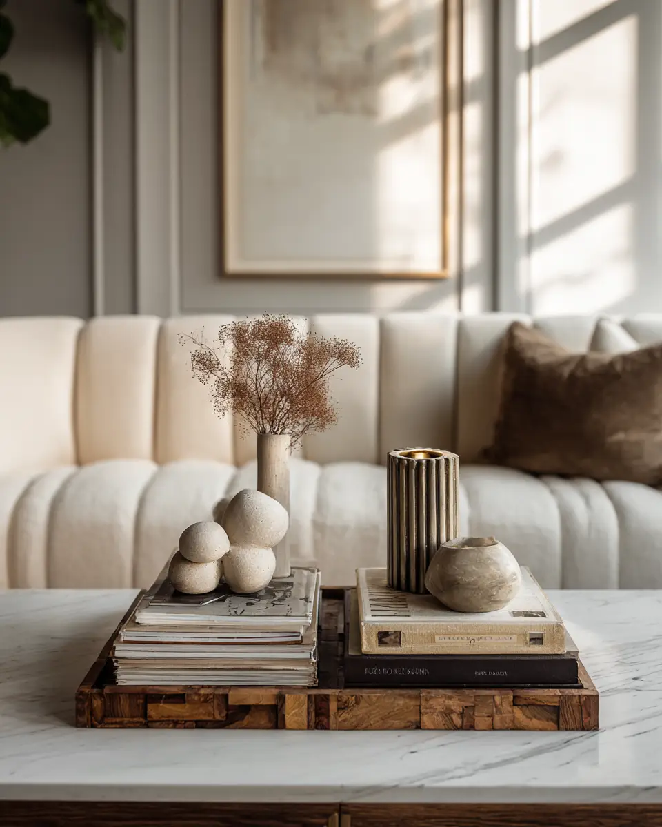 Neutral Art Deco Living Room Decor Ideas