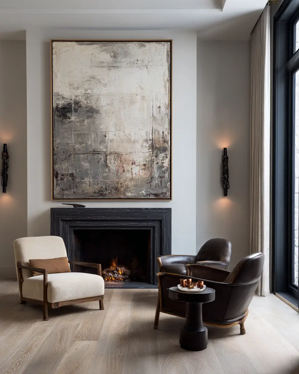 Neutral Art Deco Living Room Decor Ideas