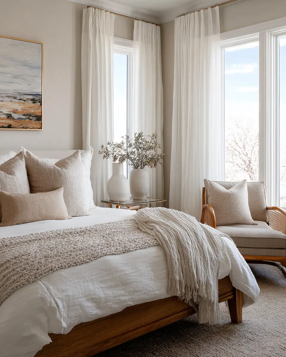 Neutral Coastal Bedroom Decor Ideas - Featured