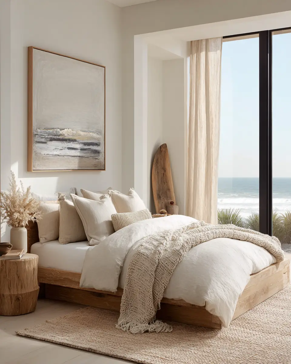 Neutral Coastal Bedroom Decor Ideas