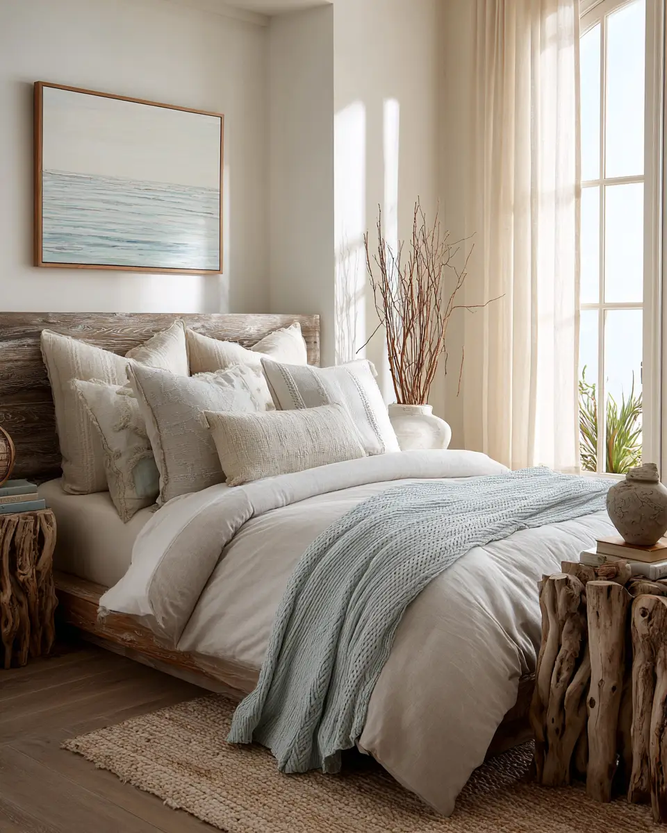 Neutral Coastal Bedroom Decor Ideas
