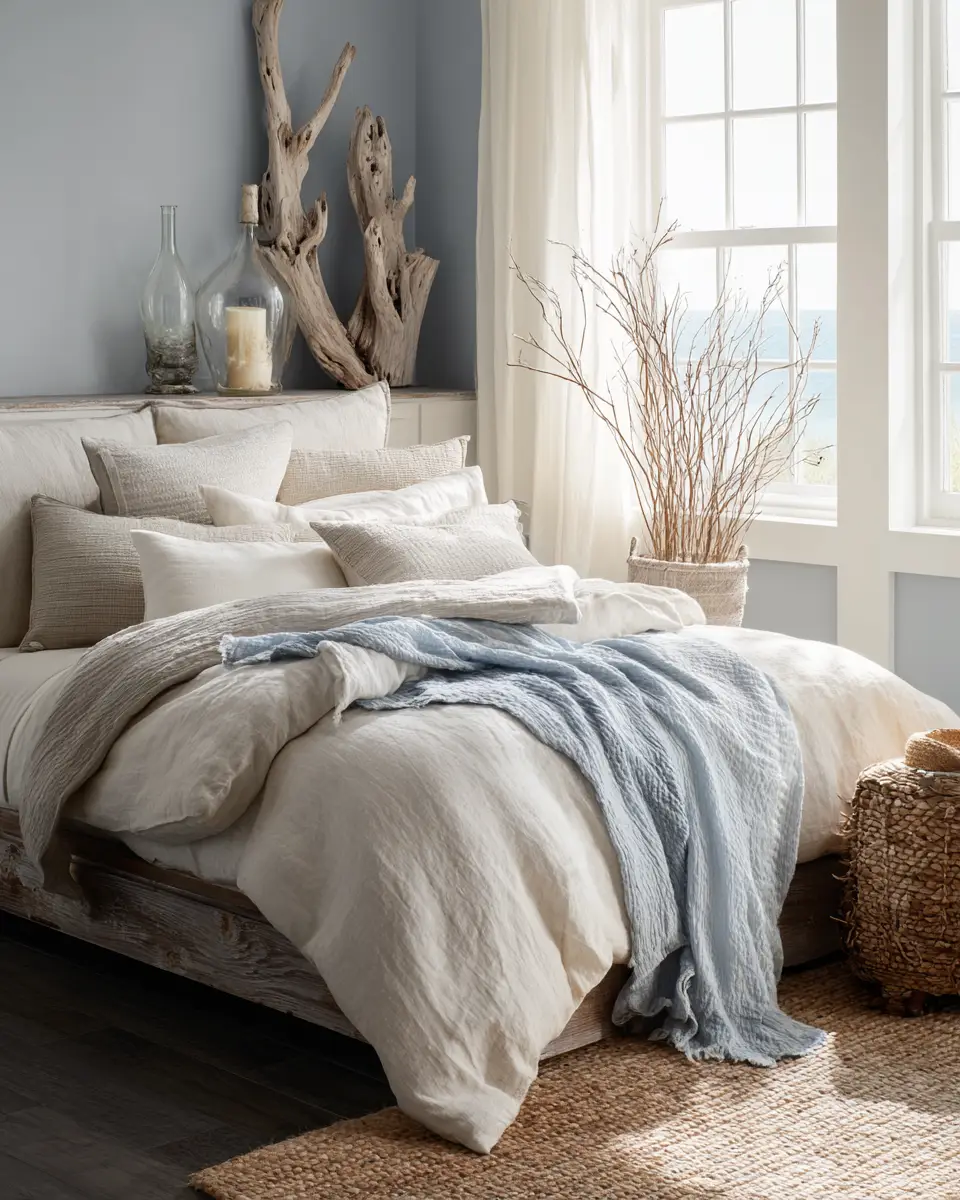 Neutral Coastal Bedroom Decor Ideas