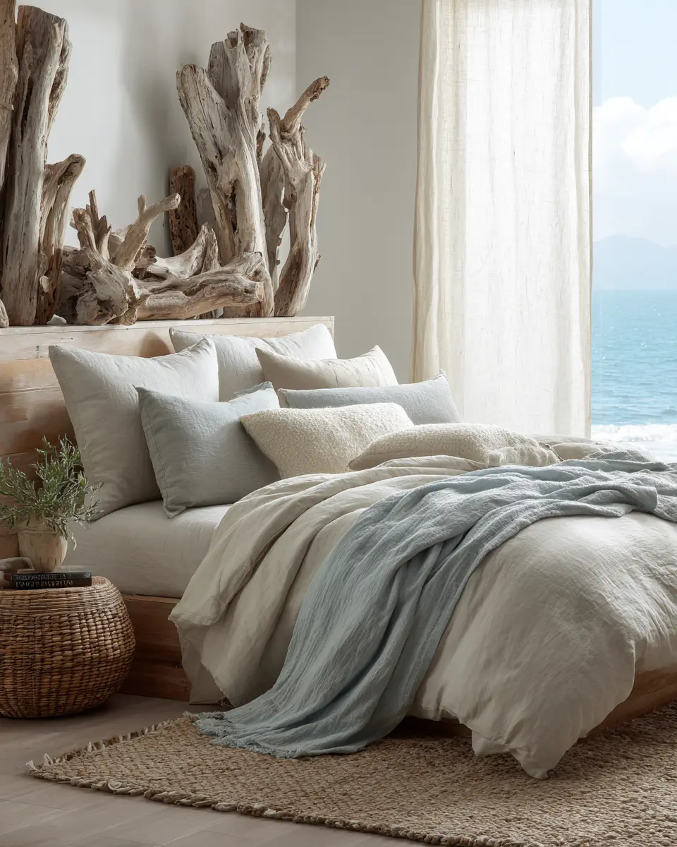 Neutral Coastal Bedroom Decor Ideas