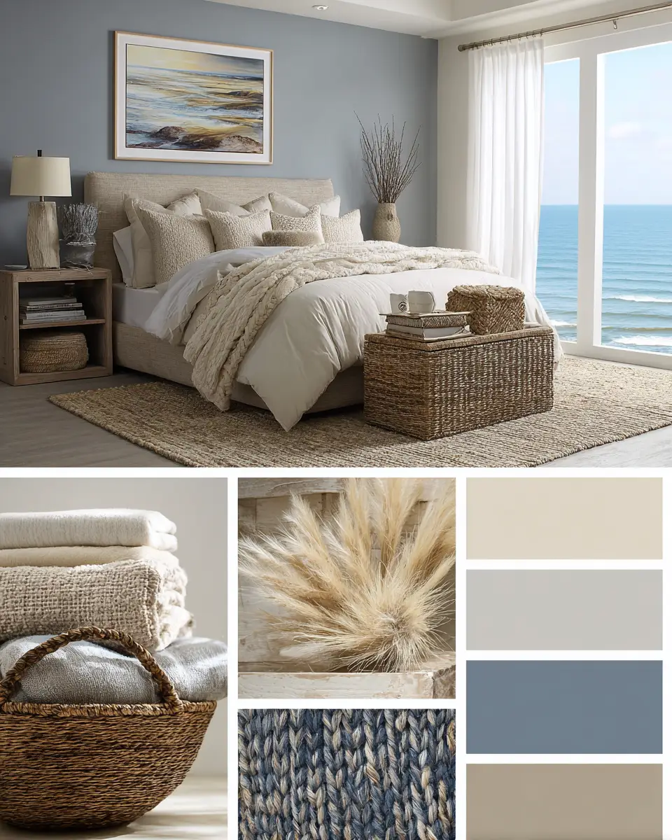 Neutral Coastal Bedroom Decor Ideas