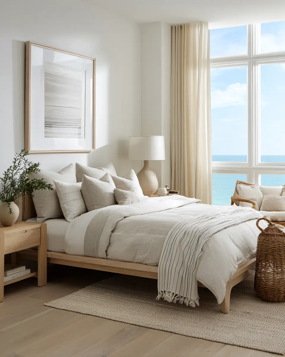 Neutral Coastal Bedroom Decor Ideas