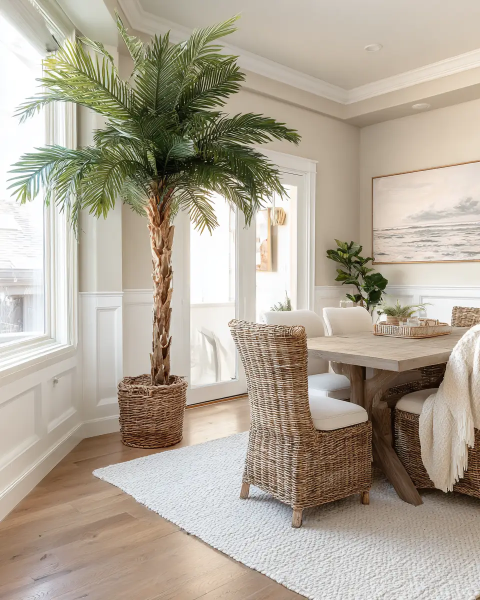 Neutral Coastal Dining Room Decor Ideas