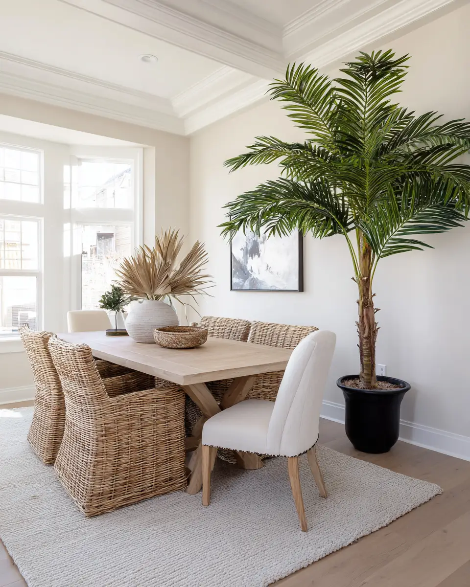 Neutral Coastal Dining Room Decor Ideas