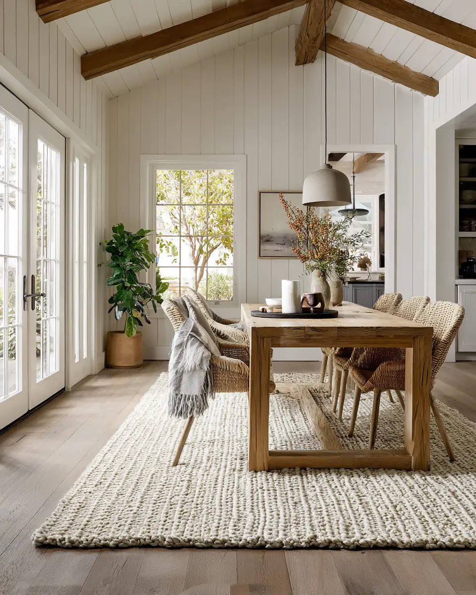 Neutral Coastal Dining Room Decor Ideas