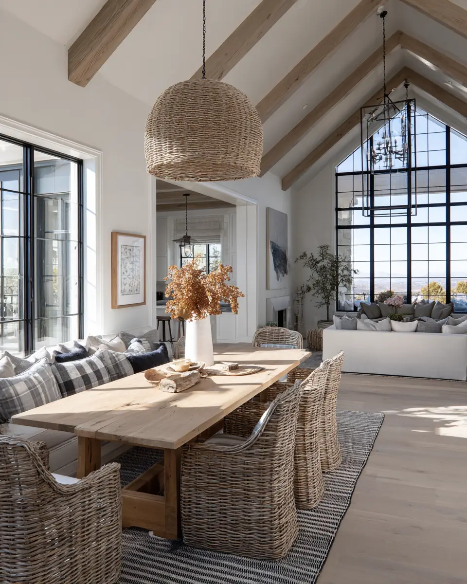 Neutral Coastal Dining Room Decor Ideas