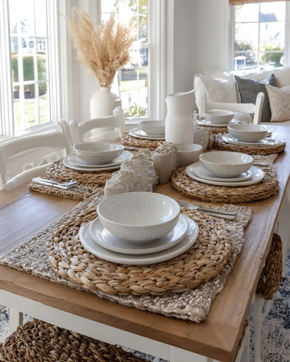 Neutral Coastal Dining Room Decor Ideas