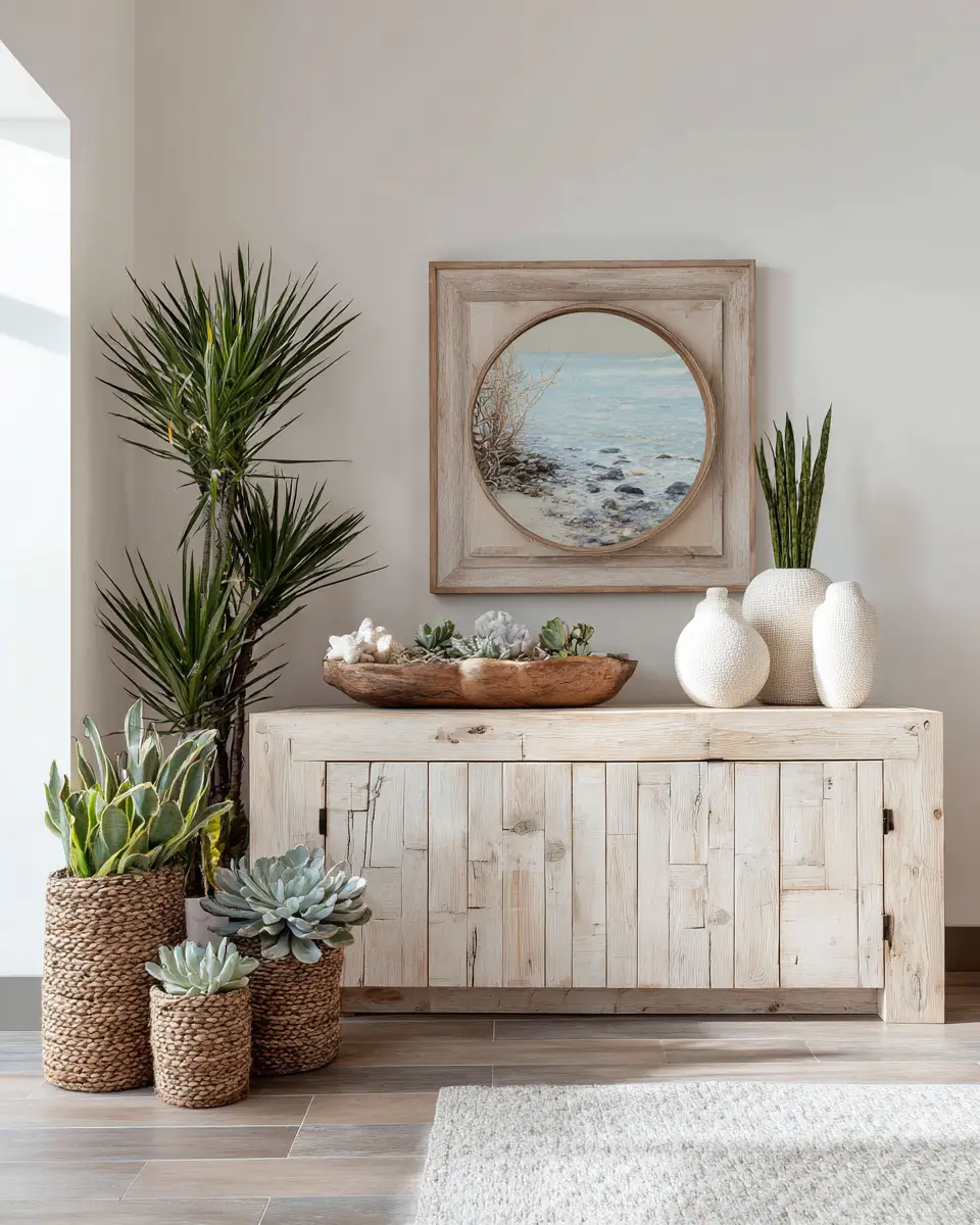 Neutral Coastal Dining Room Decor Ideas