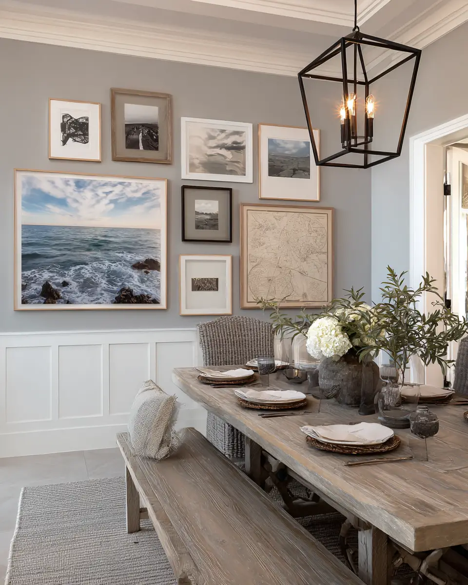 Neutral Coastal Dining Room Decor Ideas