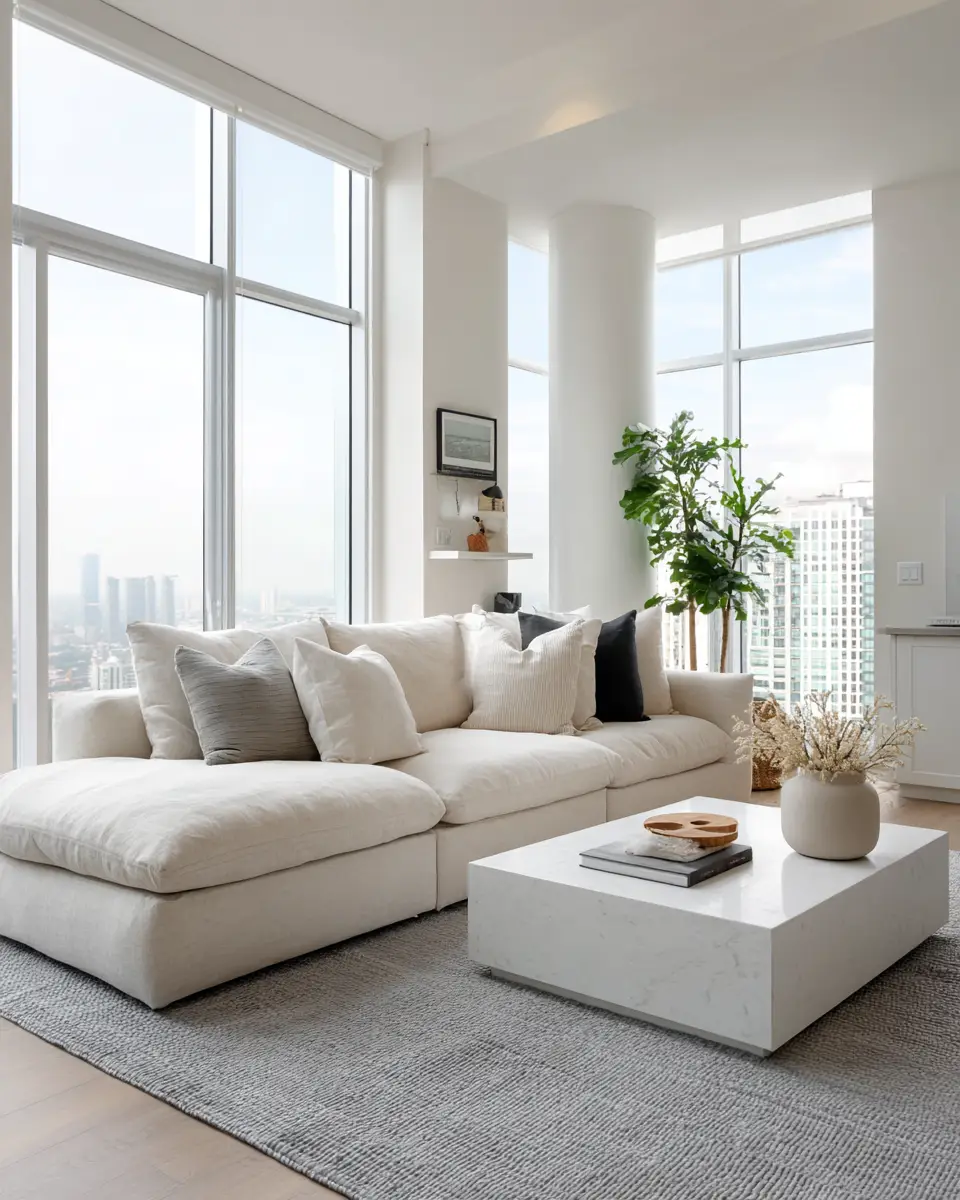 Neutral Contemporary Living Room Decor Ideas