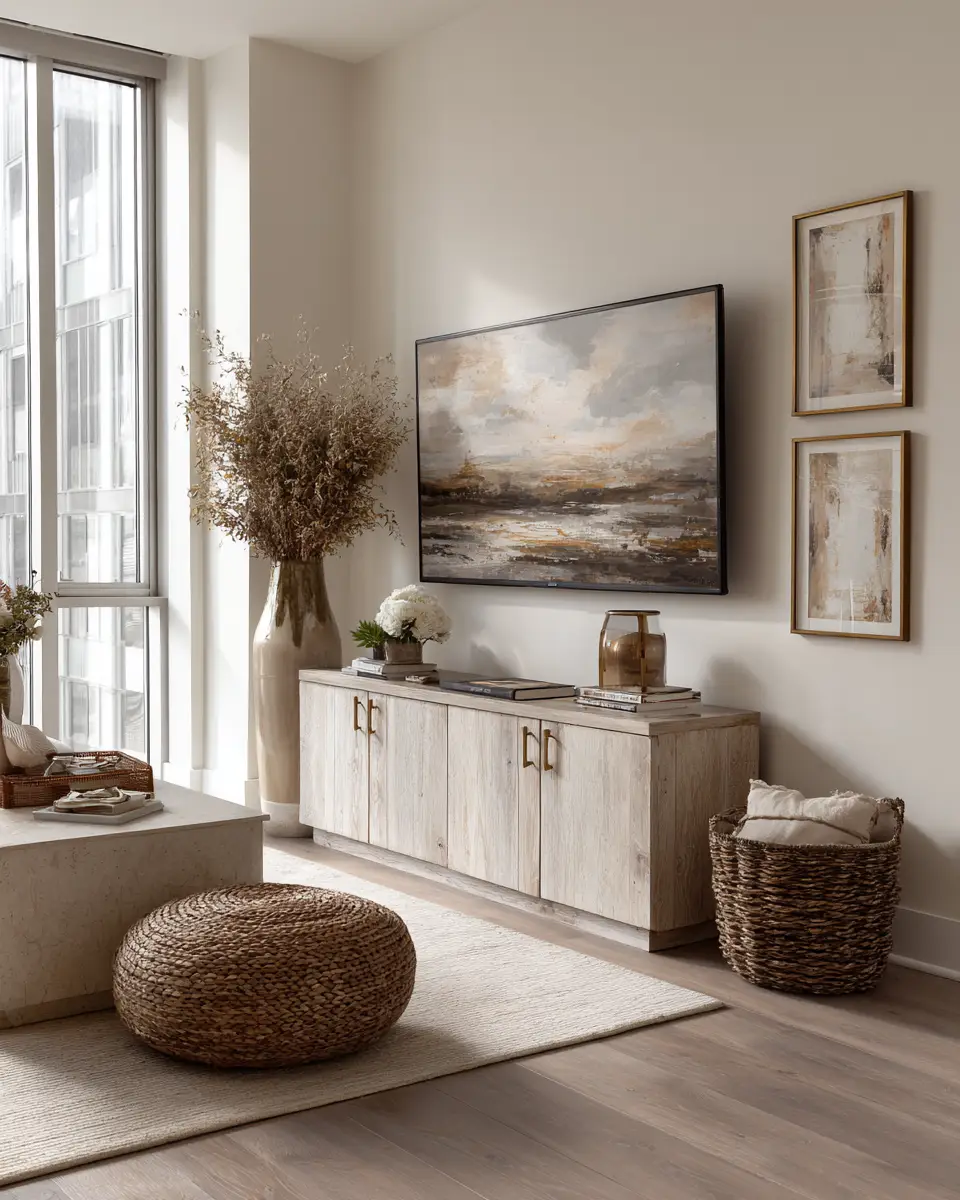 Neutral Contemporary Living Room Decor Ideas