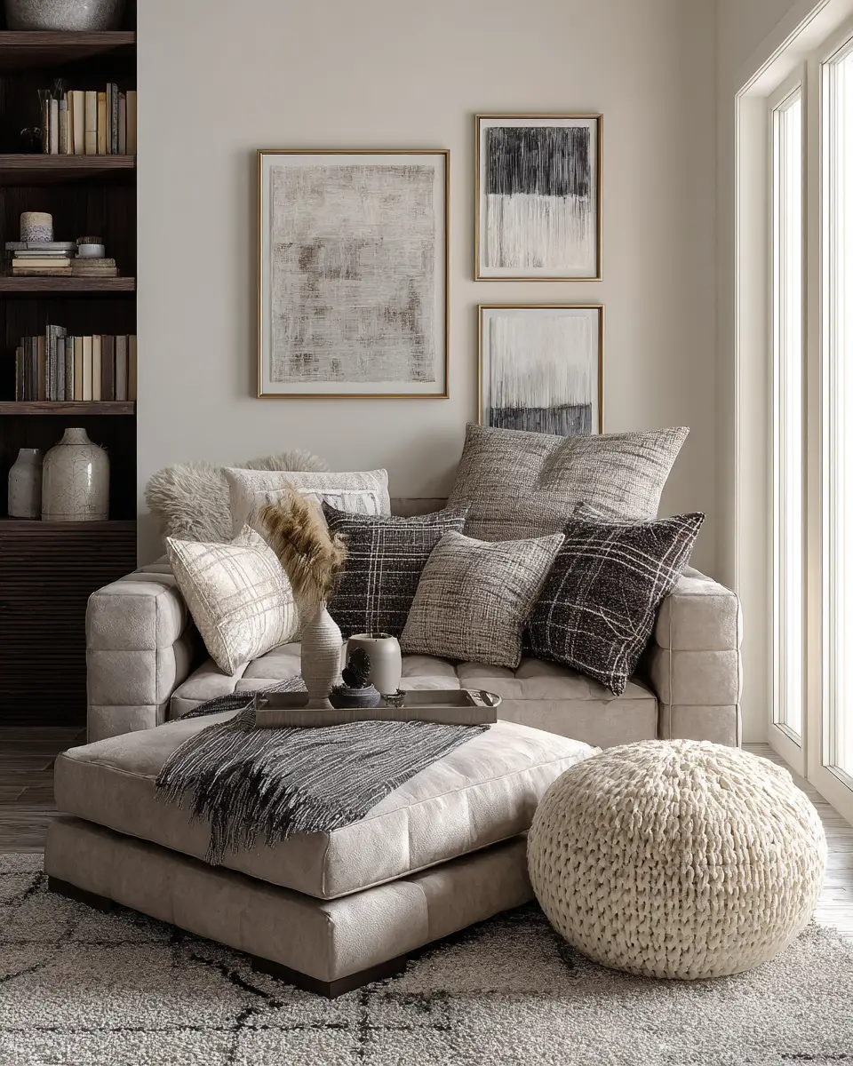 Neutral Contemporary Living Room Decor Ideas