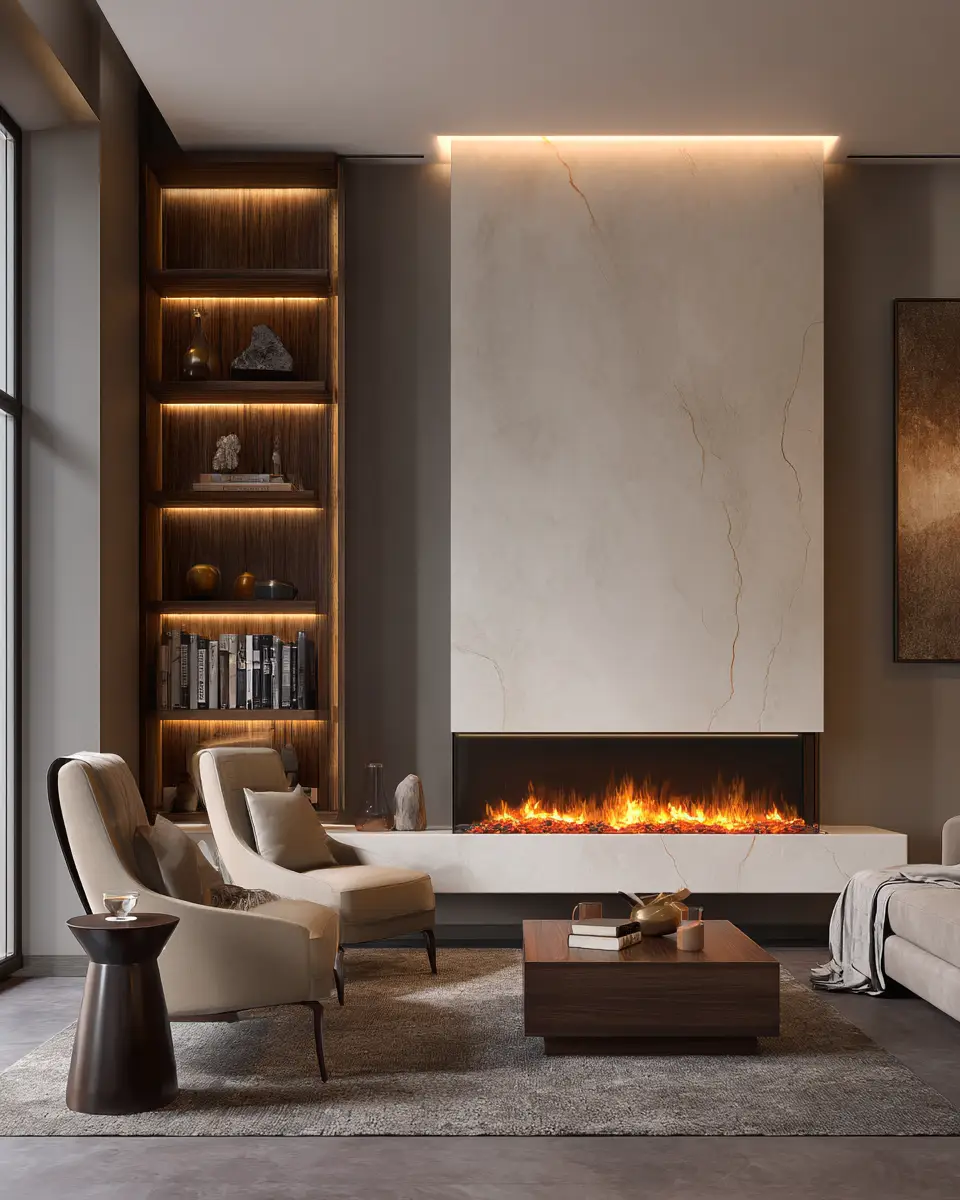 Neutral Contemporary Living Room Decor Ideas