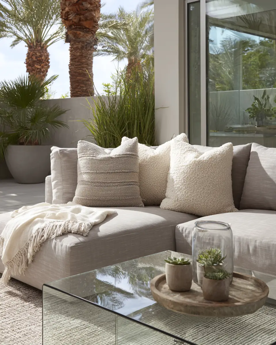 Neutral Contemporary Patio Decor Ideas
