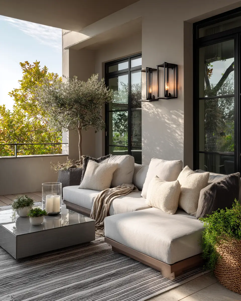 Neutral Contemporary Patio Decor Ideas