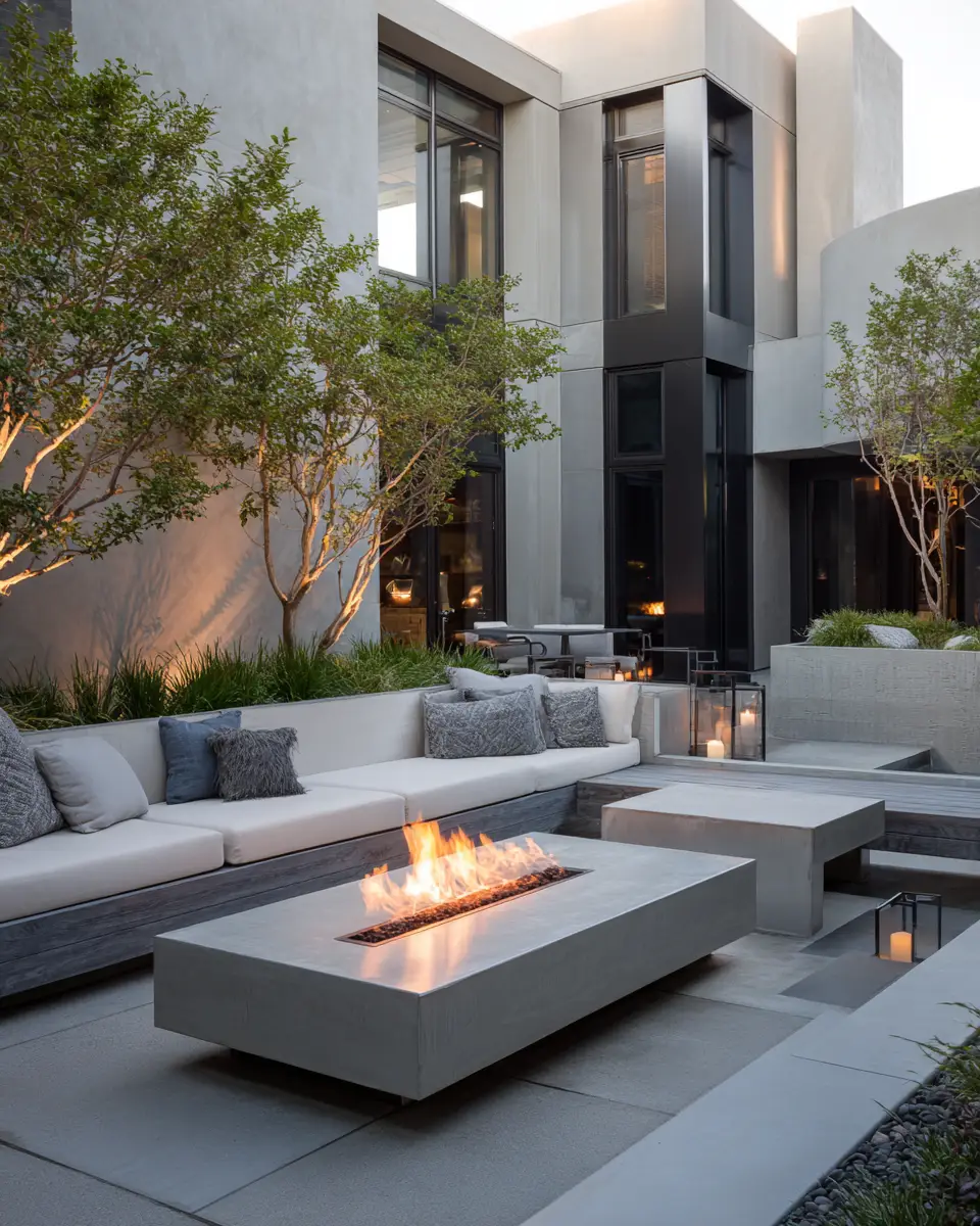 Neutral Contemporary Patio Decor Ideas