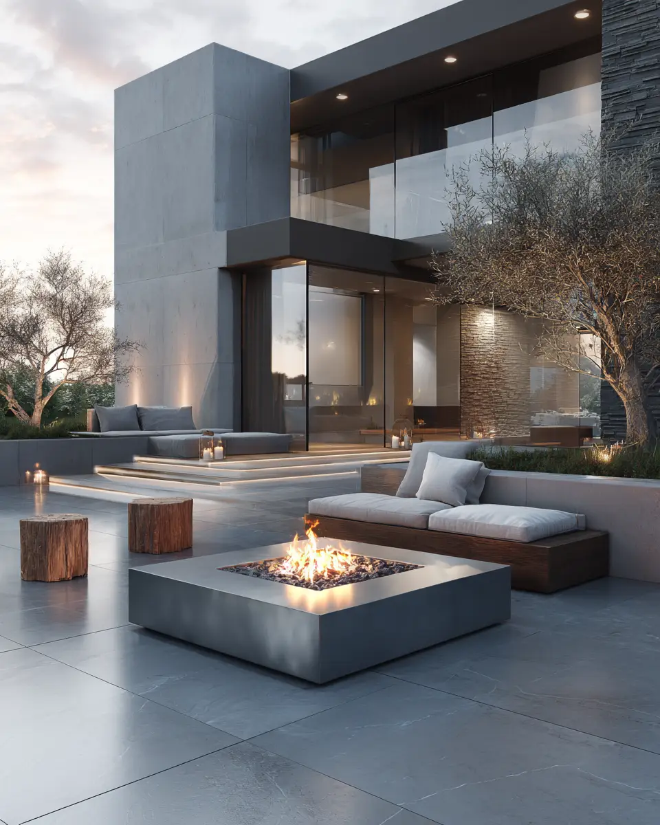Neutral Contemporary Patio Decor Ideas