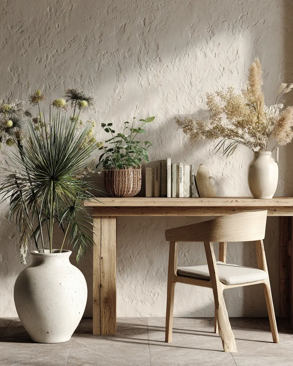 Neutral Country Home Office Decor Ideas