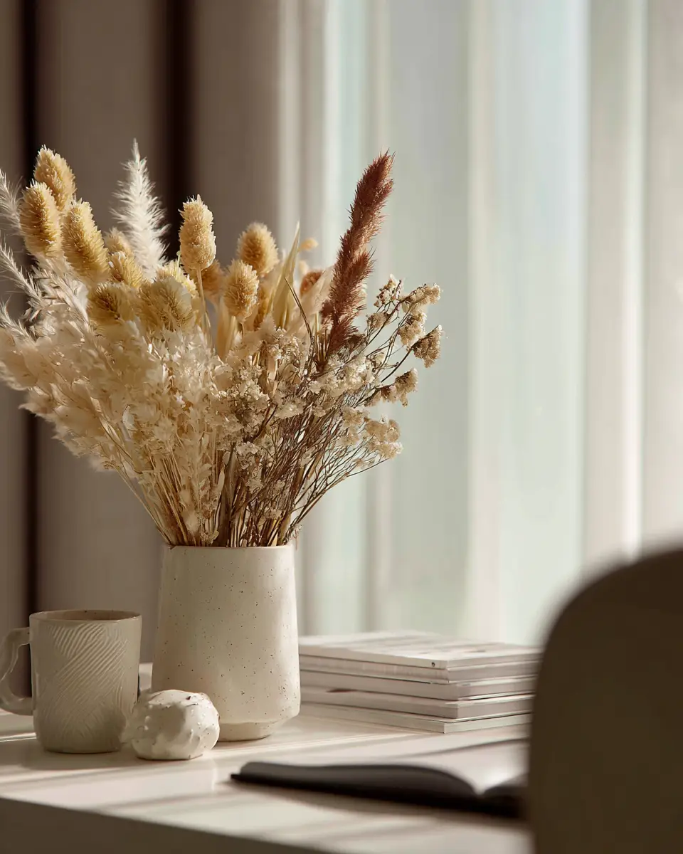 Neutral Country Home Office Decor Ideas