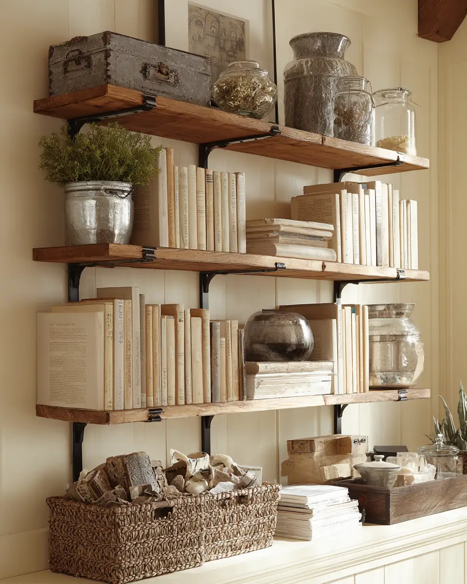 Neutral Country Home Office Decor Ideas
