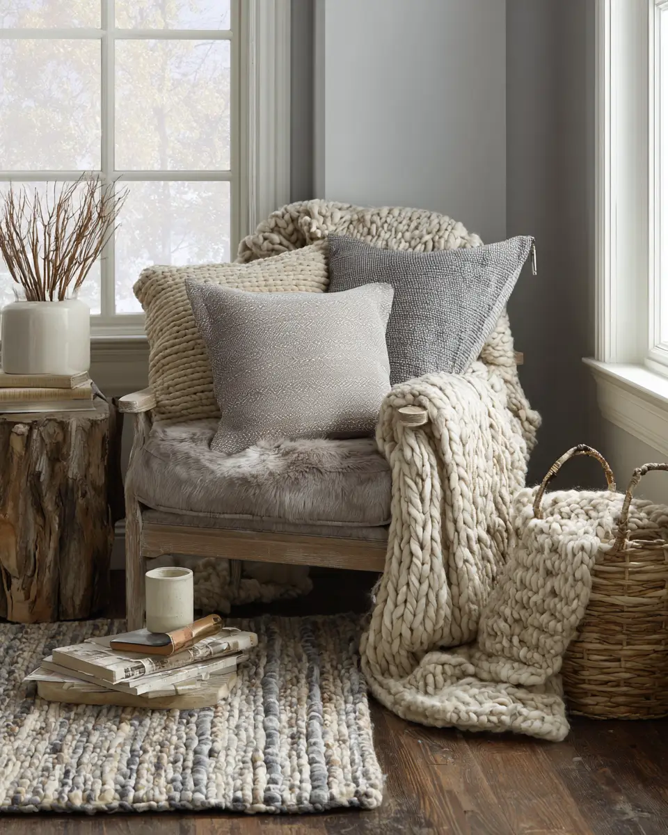 Neutral Country Home Office Decor Ideas