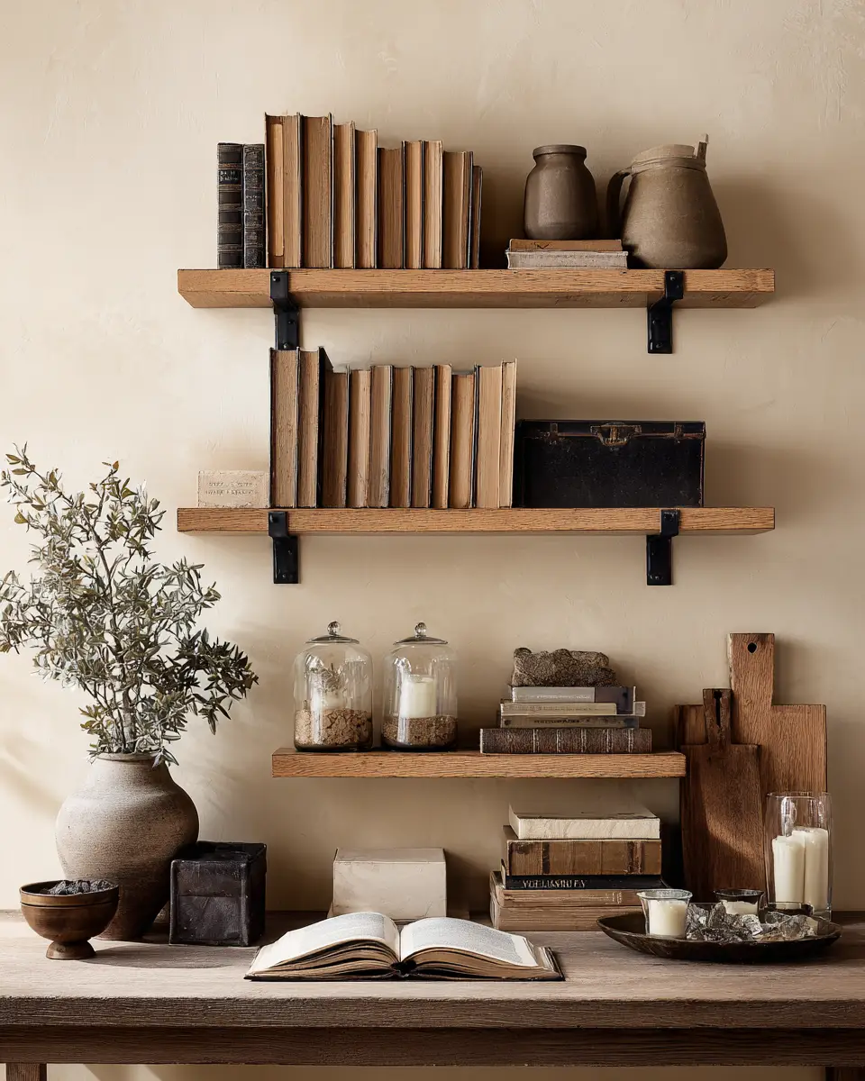 Neutral Country Home Office Decor Ideas