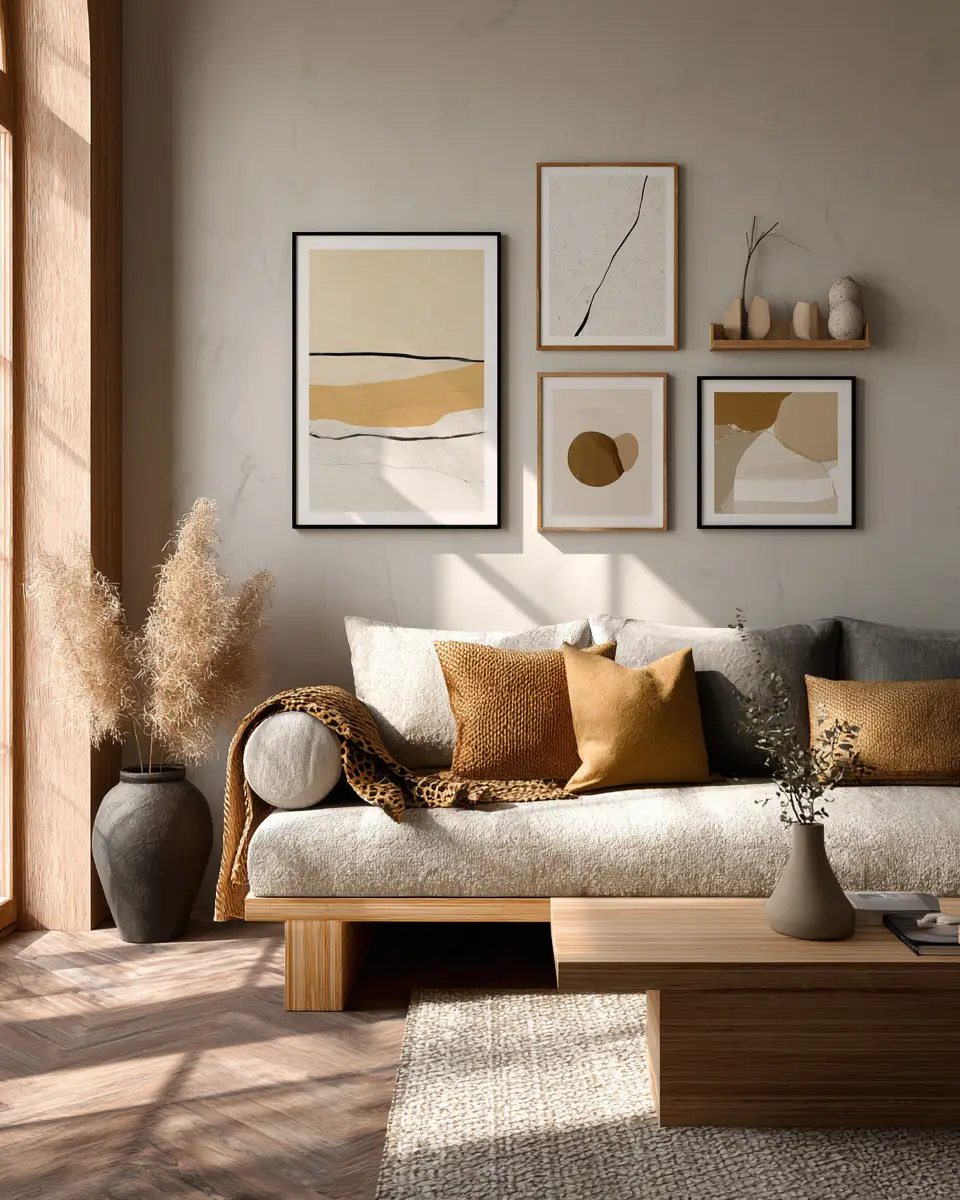 Neutral Desert Living Room Decor Ideas - Featured