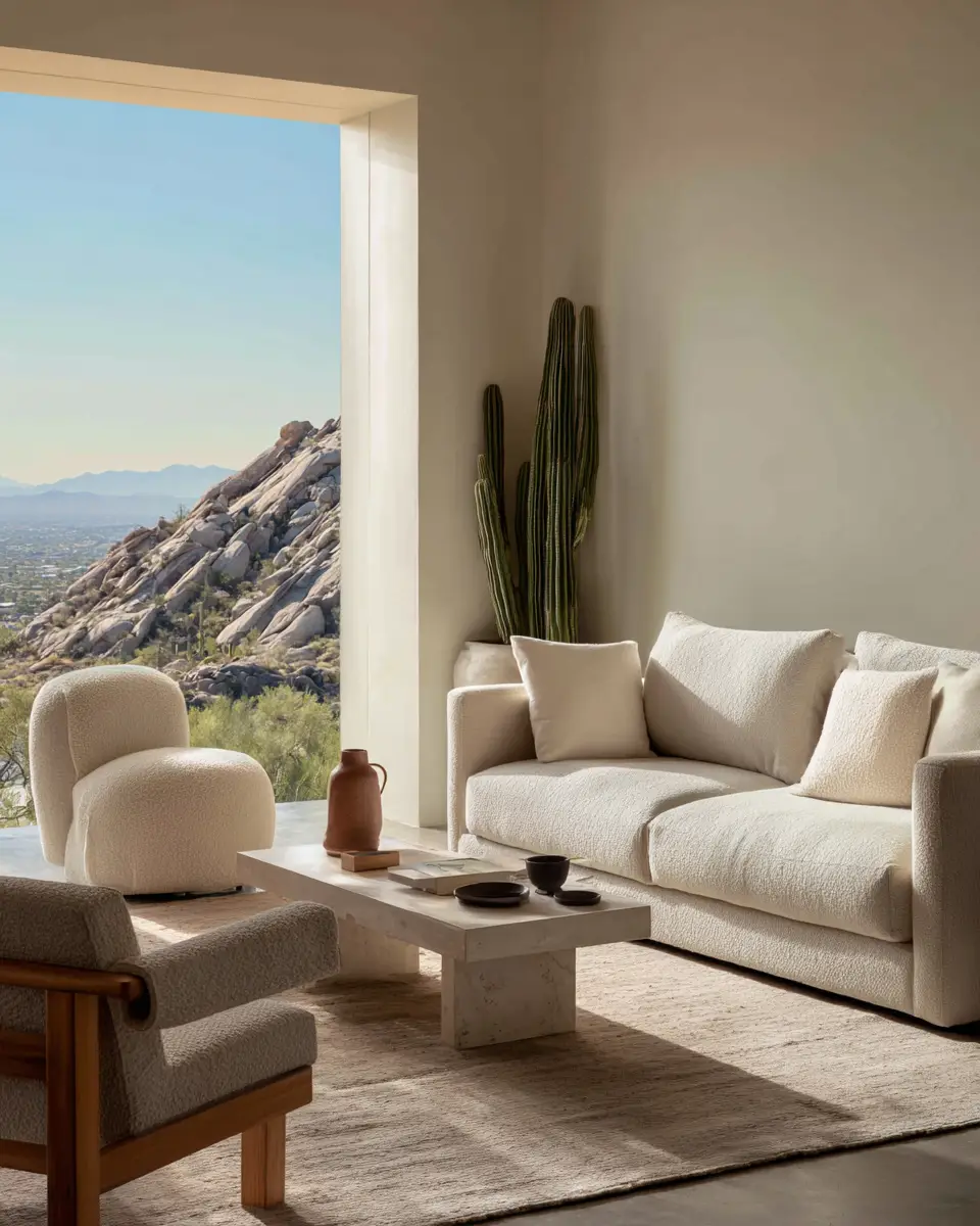 Neutral Desert Living Room Decor Ideas
