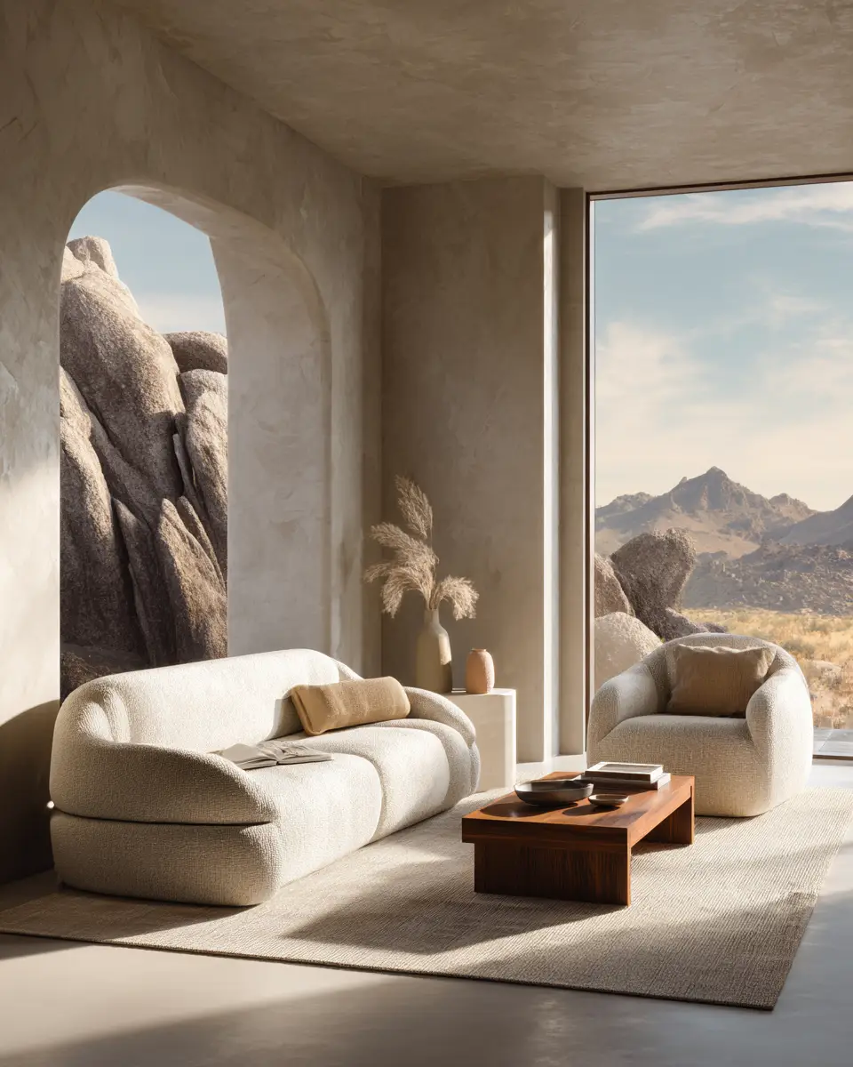 Neutral Desert Living Room Decor Ideas