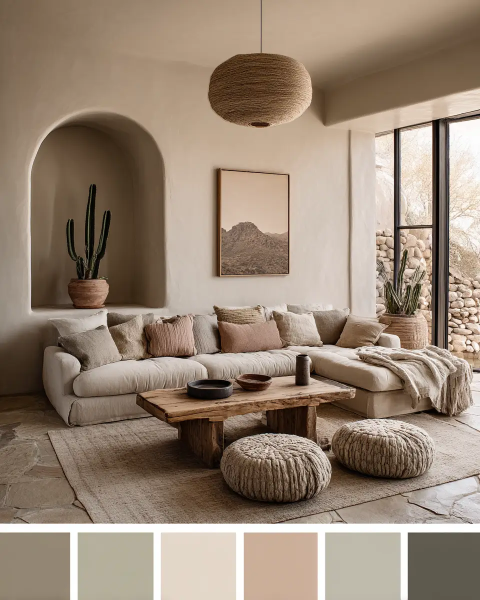 Neutral Desert Living Room Decor Ideas