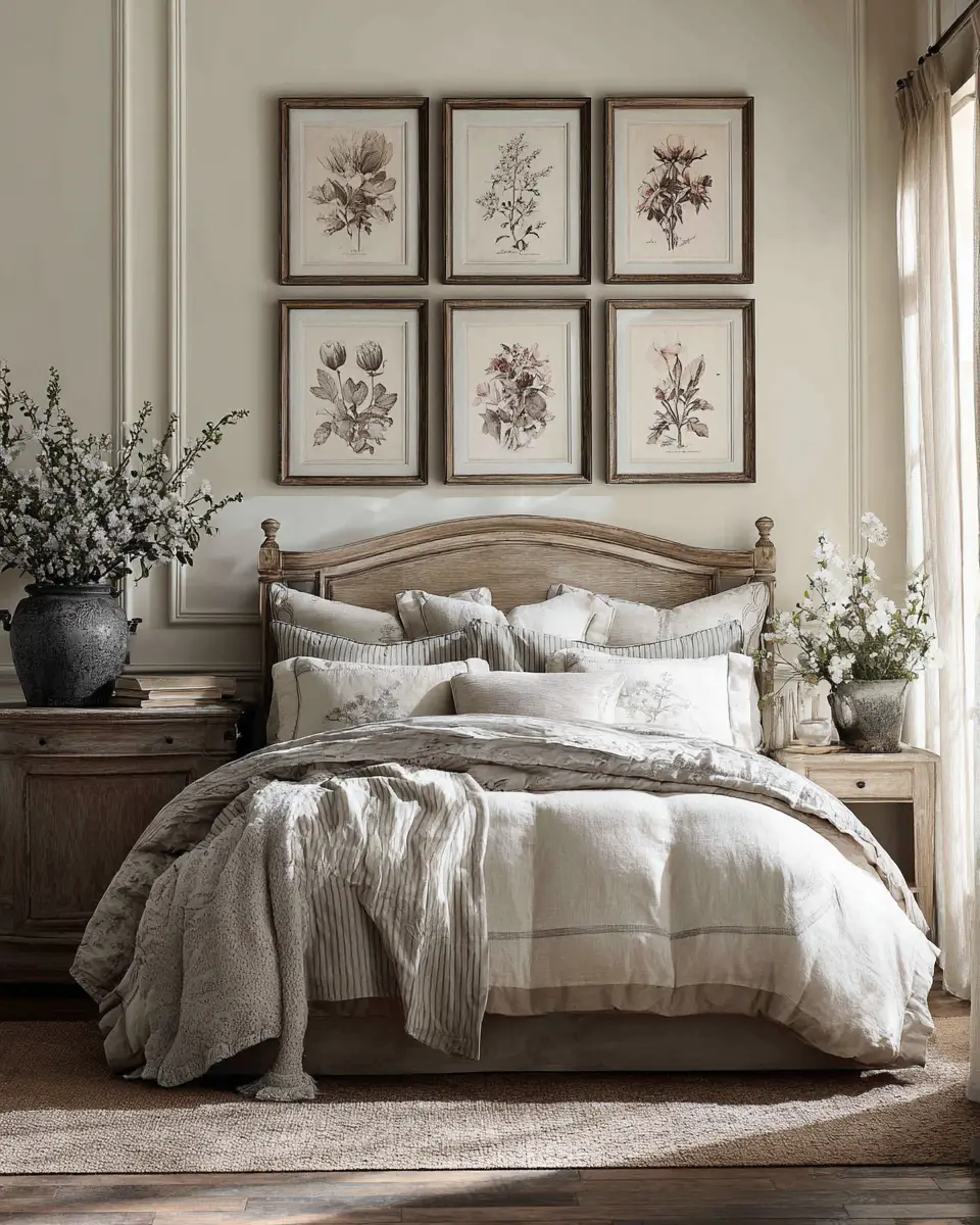 Neutral French Country Bedroom Decor Ideas