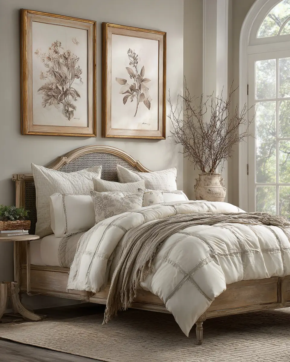 Neutral French Country Bedroom Decor Ideas