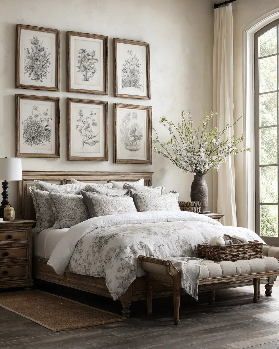 Neutral French Country Bedroom Decor Ideas