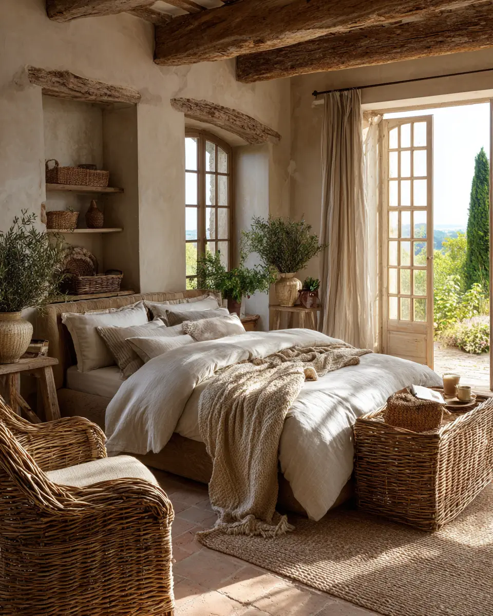 Neutral French Country Bedroom Decor Ideas